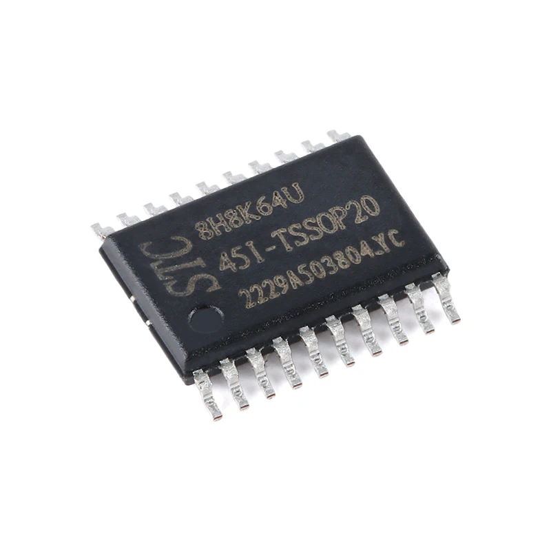 Оригинальная натуральная STC8H8K64U-45I-TSSOP20 1T 8051 микропроцессорный однокристальный микрокомпьютерный чип