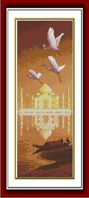 Amishop, высококачественный, прекрасный, счетный набор для вышивки крестом, Тадж-Махал, Индия, Агра, Знаменитое здание