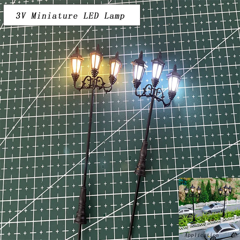 Ho Масштаб 1:87 Миниатюрная лампа 3V со светодиодной подсветкой Модель DIY Изготовление модели Архитектура Макет здания Железнодорожный поезд Пейзаж Диорама