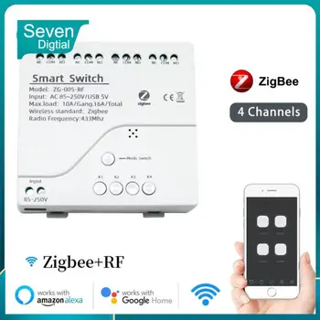 2/4/6 шт., Беспроводной Wifi Модуль Zigbee Smart Switch, управление Мобильным приложением Smart Life, умный релейный переключатель, мини Diy Переключатели Mouble