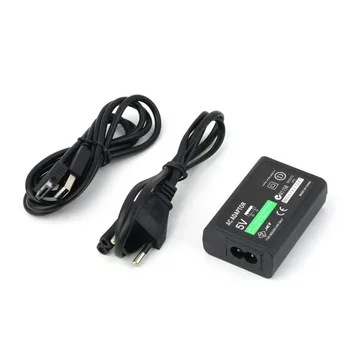 100 шт. зарядное устройство с ЕС, блок питания, адаптер переменного тока с USB-кабелем для передачи данных, шнур для PlayStation VITA для PSV 1000