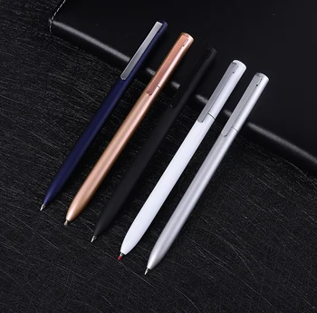 2022 Металлическая гелевая ручка с заправкой для ручек Xiaomi Metal Pen 0,5 мм, черные/синие/красные чернила, Плавный поворот, Сдержанная элегантность для бизнеса