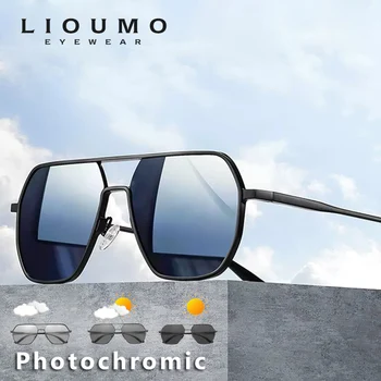 LIOUMO Роскошные Алюминиевые Солнцезащитные Очки Мужские Поляризованные Фотохромные Солнцезащитные Очки С Антибликовым Покрытием Для Вождения UV400 gafas de sol hombre