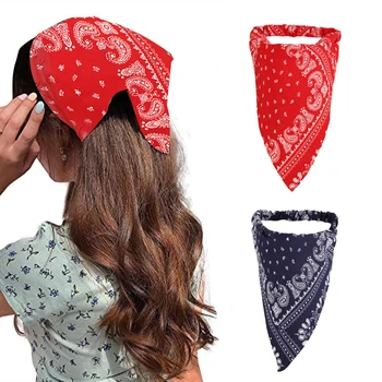 Треугольный головной убор, повязка на голову для женщин и девочек, Эластичные резиновые ленты, Головной убор, ленты для волос, Аксессуары для волос для женщин и девочек