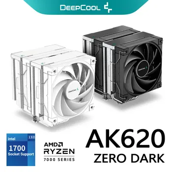 DEEPCOOL AK620 Белый/черный 6 тепловых трубок CPU Air cooler twin towers радиатор для Intel 12-го поколения LGA1700 2011 115X 1200 AM4