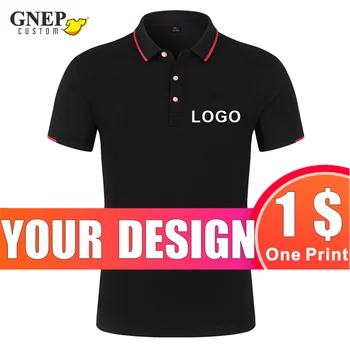 GNEP Модные мужские Женские Поло с логотипом на заказ, повседневная рубашка, дизайн, персонализация логотипа, Команда компании, высококачественный бренд с вышивкой на заказ
