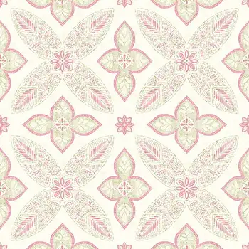Необычные Этнические Розовые Обои с геометрическим рисунком и цветочным Рисунком Обои для домашнего декора