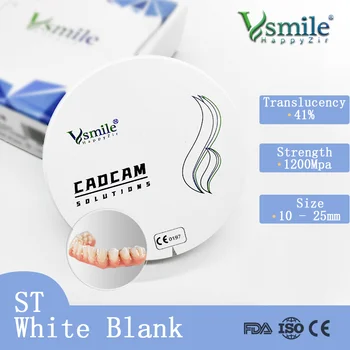 Зубоврачебные расходные материалы Vsmile 98 мм ST Зубоврачебные Циркониевые блоки Фарфоровые вставные зубы для лаборатории на CAD/CAM