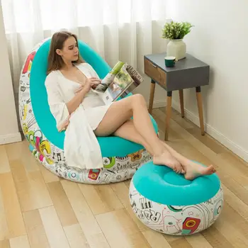 Портативный надувной диван-стул для отдыха с подставкой для ног, Надувной диван-мешок для отдыха, Ленивый диван-мешок, стул