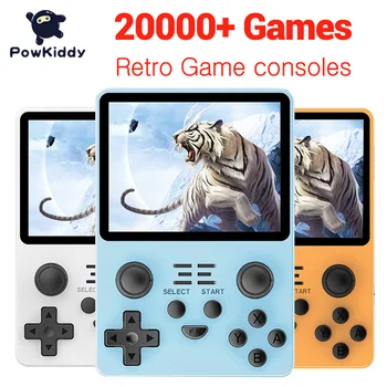 Игровая консоль Powkiddy Rgb20S в стиле Ретро С открытым исходным кодом, Портативная игровая консоль с 3,5-дюймовым IPS экраном и более 20000 играми