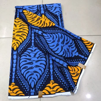 6 Ярдов Африканской восковой ткани, Модная ткань с восковыми принтами для женского платья 2023, Высококачественная африканская ткань