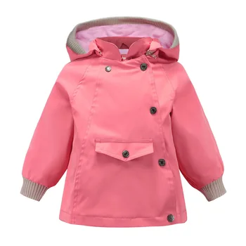 Водонепроницаемые пальто с флисовой подкладкой для девочек и мальчиков, детские куртки на молнии с капюшоном, тяжелая детская одежда, детская верхняя одежда от 2 до 11 лет