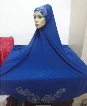 H460 новейший хиджаб для молитвы большого размера со стразами, длинный фасон, быстрая доставка, разные цвета