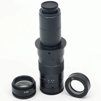 FYSCOPE Регулируемый 180-Кратный Зум с Увеличением 25 мм C-mount Объектив 4.5 X Адаптер для Промышленного Микроскопа Камера Окуляр Лупа