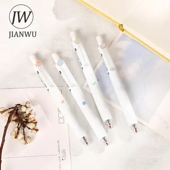 jianwu 4 шт./компл. милая простая ручка с черными чернилами, креативные жирные гелевые ручки, набор ручек kawaii press neutral, школьные принадлежности 0,5 мм