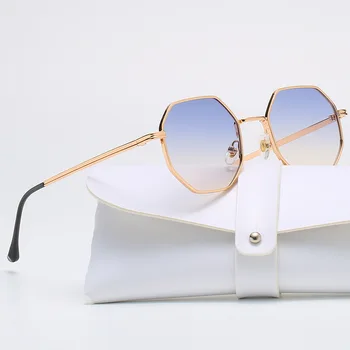2022 Новые модные женские солнцезащитные очки в классической Ретро металлической оправе Полигональные солнцезащитные очки для мужчин и женщин Модная одежда Вечерние Темные очки