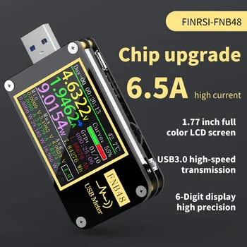FNB48 PD триггер Вольтметр амперметр тока и вольтметр USB тестер QC4 + PD3.0 2.0 PPS протокол быстрой зарядки тест емкости