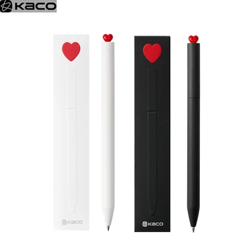 Гелевая Ручка KACO Rotate 0,5 мм Черными Чернилами Fluent Writing Love Pen Canetas Высокой Емкости Boligrafo для Школьных Канцелярских Принадлежностей в Подарок