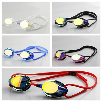 Профессиональные плавательные очки для соревнований С покрытием Против запотевания, водонепроницаемая УФ-защита, Силикагелевые очки для дайвинга, гоночные очки