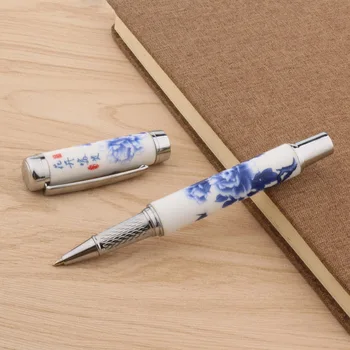 Высококачественная Ручка-Роллер Фарфоровая Китайская Картина С Цветком Камелии 0,5 мм Для Заправки Ручек Для Письма В Офисе Школьника