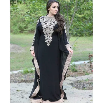 Черные Кафтаны из Дубая и Марокко, платье Фараша Абайя, Очень Необычное Длинное Платье, Сексуальные Платья
