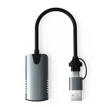 Карта захвата USB3.0 1080P USB A/C с двойным Интерфейсом Видео, совместимым с HDMI, для компьютера USB, карты захвата записи в реальном времени, Прямая поставка