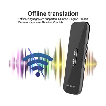 G6X Мгновенные голосовые переводчики Портативные Интеллектуальные переводчики В режиме реального времени Беспроводной Голосовой переводчик на 137 языков Черный