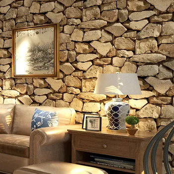 Ретро-ностальгическая индивидуальность каменный узор культура каменные обои бар отель кофейня ПВХ кирпичные обои