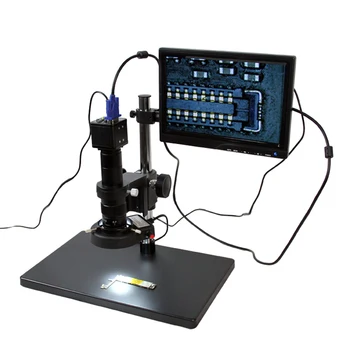 Видеомикроскоп для обслуживания мобильных телефонов Микроскоп Регулируемая Светодиодная лампа TBK-10A HD 10 ~ 180x Усиление электронного дисплея