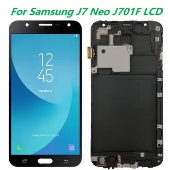 5,5 Оригинальный AMOLED J701 ЖК-дисплей Для Samsung Galaxy J7 Neo j701с Рамкой SM-J701F J701M ЖК-дисплей Сенсорный Дигитайзер