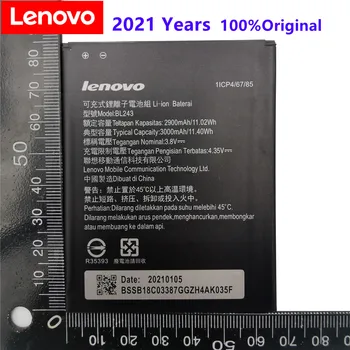 2021 Новый Аккумулятор BL 243 BL243 Для lenovo Lemon K3 Note K50-T5 A7000 A5500 A5600 A7600 2900 мАч Для резервного копирования мобильного телефона Bateria