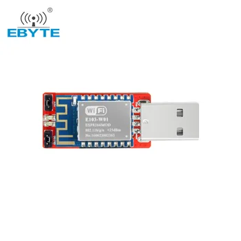 ESP8266EX USB Тестовая плата 2,4 ГГц WiFi UART Беспроводной Радиочастотный модуль EBYTE E103-W01-BF 50*18 мм Тестовая плата IoT Трансивер 3,0 ~ 3,6 В