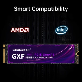 GUDGA M.2 NVMe SSD 512 ГБ 1 ТБ 2 ТБ PCIe 4,0 Ssd Nvme Gen4 4500 МБ/с. Внутренний твердотельный накопитель NMVE SSd для Настольного ноутбука PS5