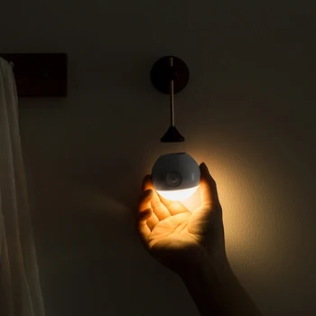 Умный Датчик LED Night Light Портативный Праздничный Светильник Для Домашнего Офиса, Ванной Комнаты в Общежитии, Съемная Осветительная Лампа Цвета Дерева