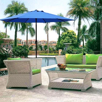 Складной 9-футовый рыночный зонт с рукояткой и наклоном-Royal blueoutdoor furniture мебель для патио пляжный зонт открытый внутренний дворик