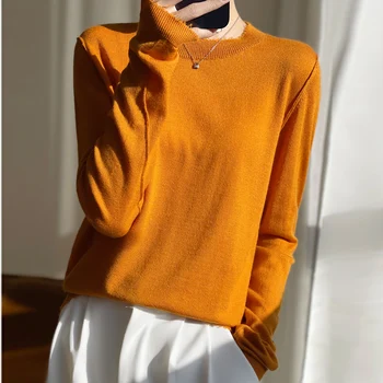 Осенне-зимний женский пуловер 2023, Женский кашемировый свитер, вязаный кашемировый свитер, Женский свитер, Модный свитер, топ