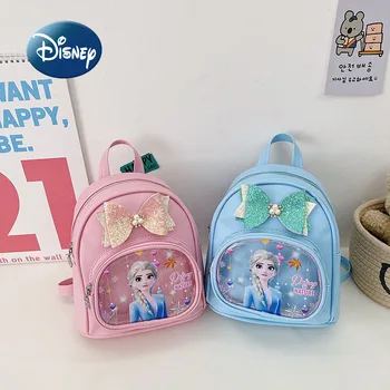 Новый рюкзак Disney для девочек, школьная сумка Замороженной принцессы Эльзы для девочек, Блестки, Модный Высококачественный Мультяшный Милый детский рюкзак