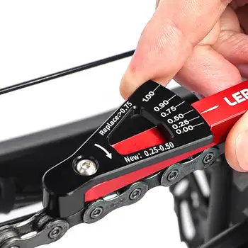 Проверка велосипедной цепи, индикатор износа велосипеда для ремонта горных велосипедов, черный