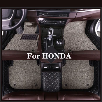 Высококачественный Индивидуальный Двухслойный Съемный автомобильный коврик с ромбовидным рисунком для HONDA Stream Shuttle URV Inspier XRV Clarity