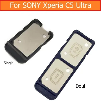Подлинный лоток для sim-карт single & Daul для Sony Xperia C5 ULTRA E5553 Держатель лотка для sim-карт для Sony C5 Держатель устройства чтения sim-карт