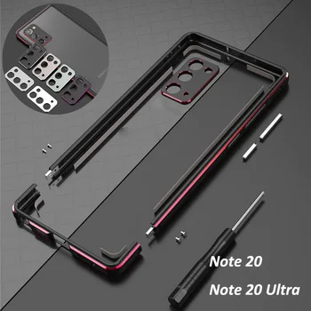 Новое Поступление, Двухцветный Алюминиевый Металлический Бампер Для Samsung Galaxy Note20 Note 20 Ultra Cover Case, Объектив Carmera + Защитная Рамка