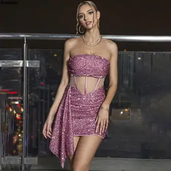 Летняя новая женская модная повседневная сексуальная милая юбка с пайетками в стиле ночного клуба, модная сумка, юбка на бедрах