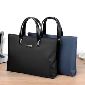 Мужские сумки, деловая сумка для конференций, модный дизайнерский бренд, нейлоновая сумка для файлов, Горизонтальный портфель на молнии, Минималистичный Малета