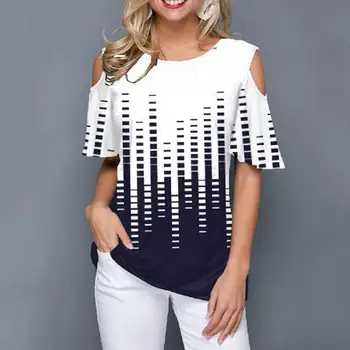 Повседневная одежда, впитывающая пот Верхняя блузка, Повседневная Свободная футболка с принтом, одежда для пригородных поездок