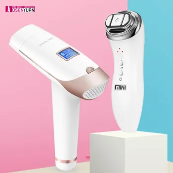 Лазерный эпилятор, постоянный IPL Фотоэпилятор, удаление волос с мини-HIFU, ультразвуковой лифтинг лица, Против морщин, аппарат для ухода за кожей