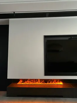 3D распылительный камин индивидуальный европейский стиль, простое и роскошное домашнее пламя увлажнения, встроенное имитационное пламя