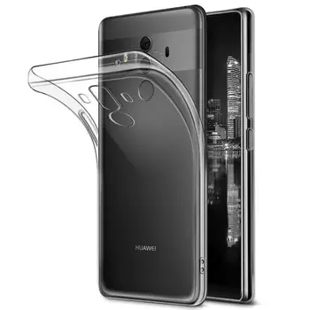 Роскошный Силиконовый Чехол Задняя Крышка Телефона Huawei Mate 10 Pro из Мягкого ТПУ, Прозрачная 360-Дюймовая Противоударная Броня Mate10Pro 10Pro Capa