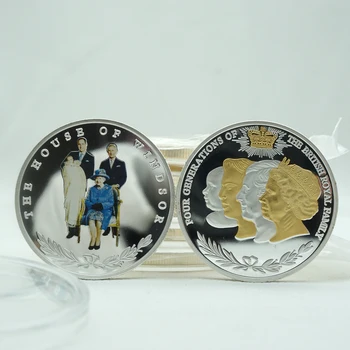 5ШТ Золотая Сувенирная монета Королевы Елизаветы II Памятные монеты Королевской семьи Предметы коллекционирования Медали Дропшиппинг