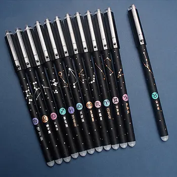 204шт Стираемые Гелевые ручки Constellation 0,5 мм Сине-черные Гелевые Чернильные ручки Школьные Канцелярские принадлежности
