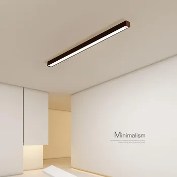 Минималистичный потолочный светильник в длинную полоску с датчиком движения, внутренняя спальня, столовая, фоновый потолочный светильник, освещение гардероба